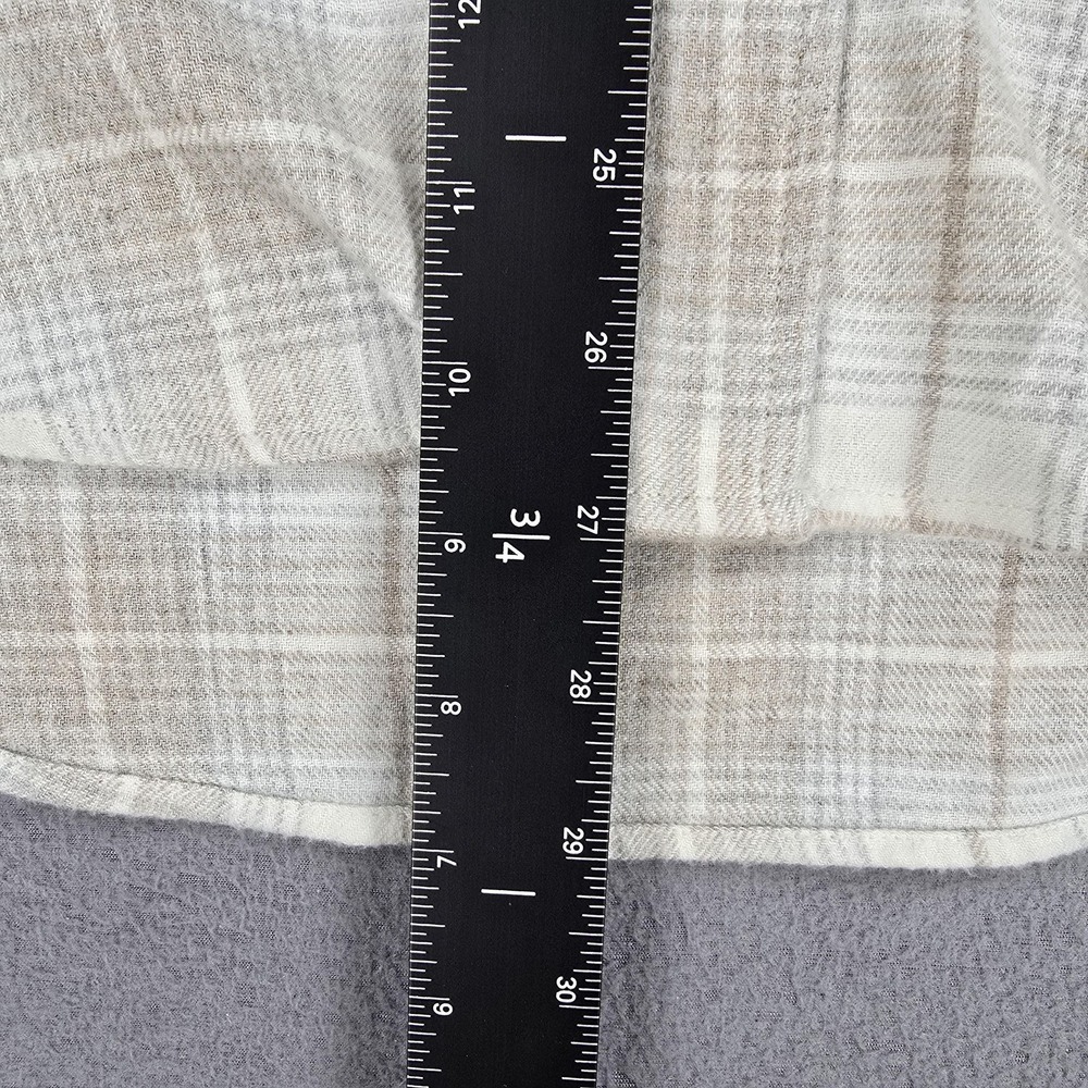 Rails Shirt Mens Large Flannel Beige Plaid Lennox Wheat Dove Melange Button New - Picture 8 of 12
